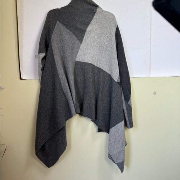 Saffron Cashmere Cardigan Open Color Block Graphic Sweater Knit Lightweight S - Picture 3 of 16